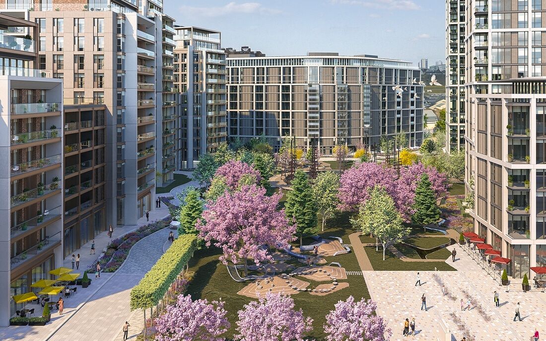 King's Road Park with gasholder No.2 in place