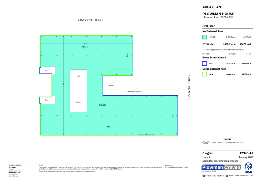 Example of an Area Measurement Only CAD Drawing. Other type of measurements are also available in CAD format.