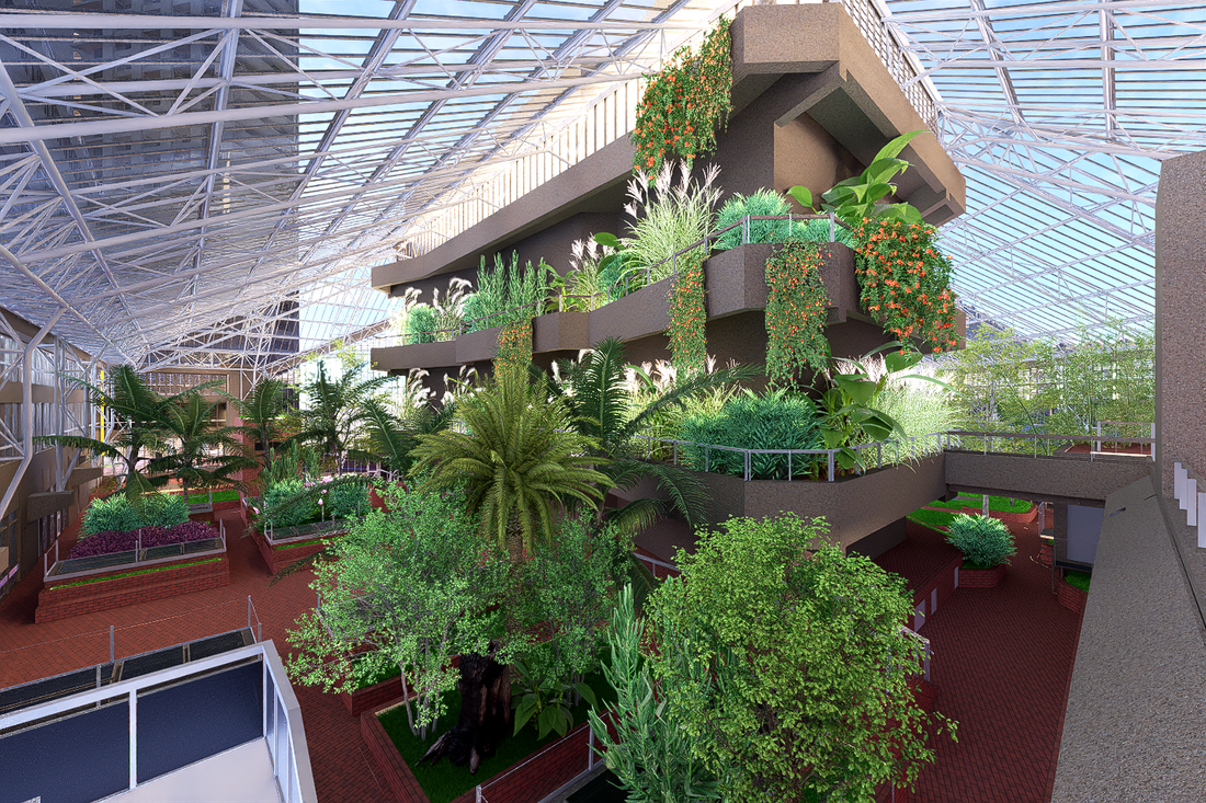 LOD3 model of the Barbican Conservatory