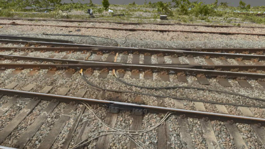 Rail UAV Vogel Point Cloud Tracks