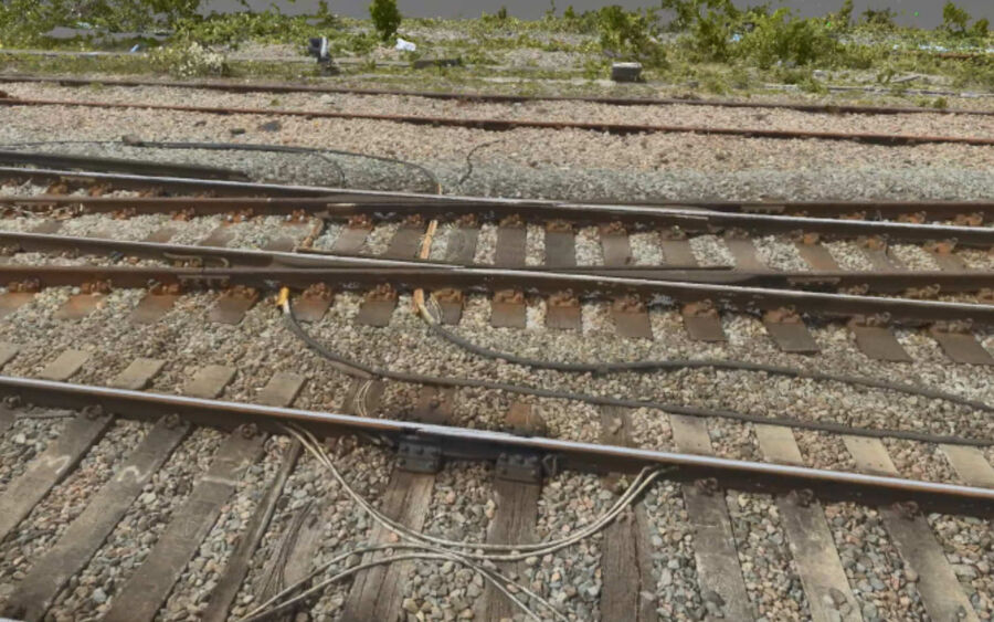 Rail UAV Vogel Point Cloud Tracks