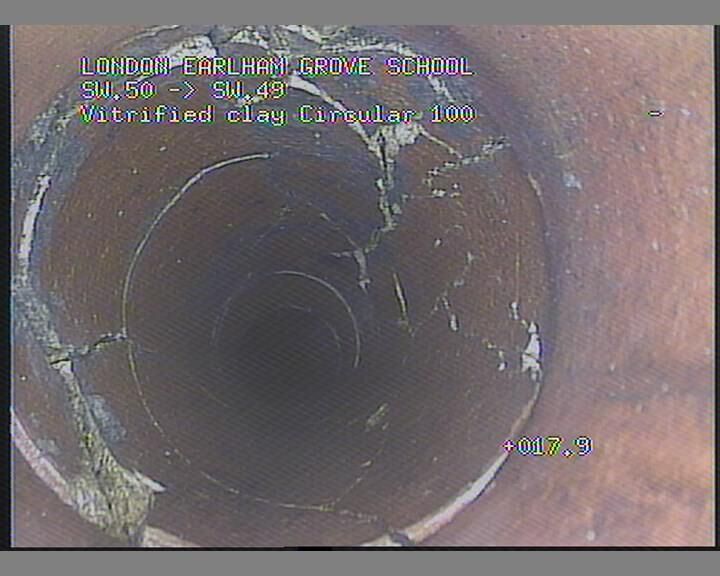 Undrground Survey CCTV of Broken Pipe
