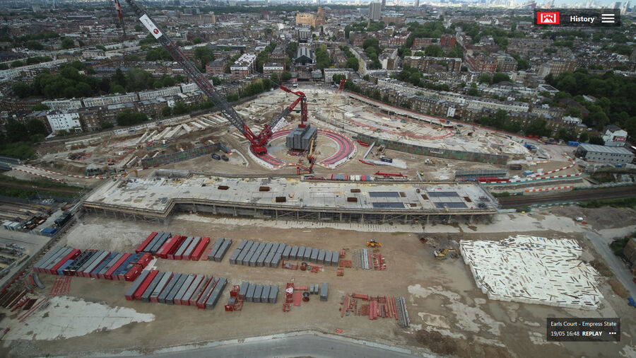 Keltbray Supercrane at Earls Court