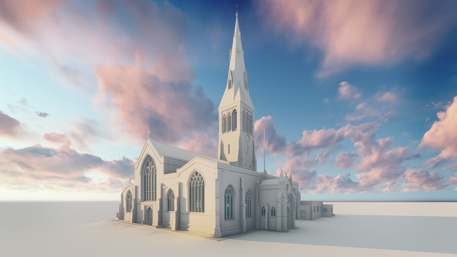 BIM Model of Leicester Cathedral Exterior